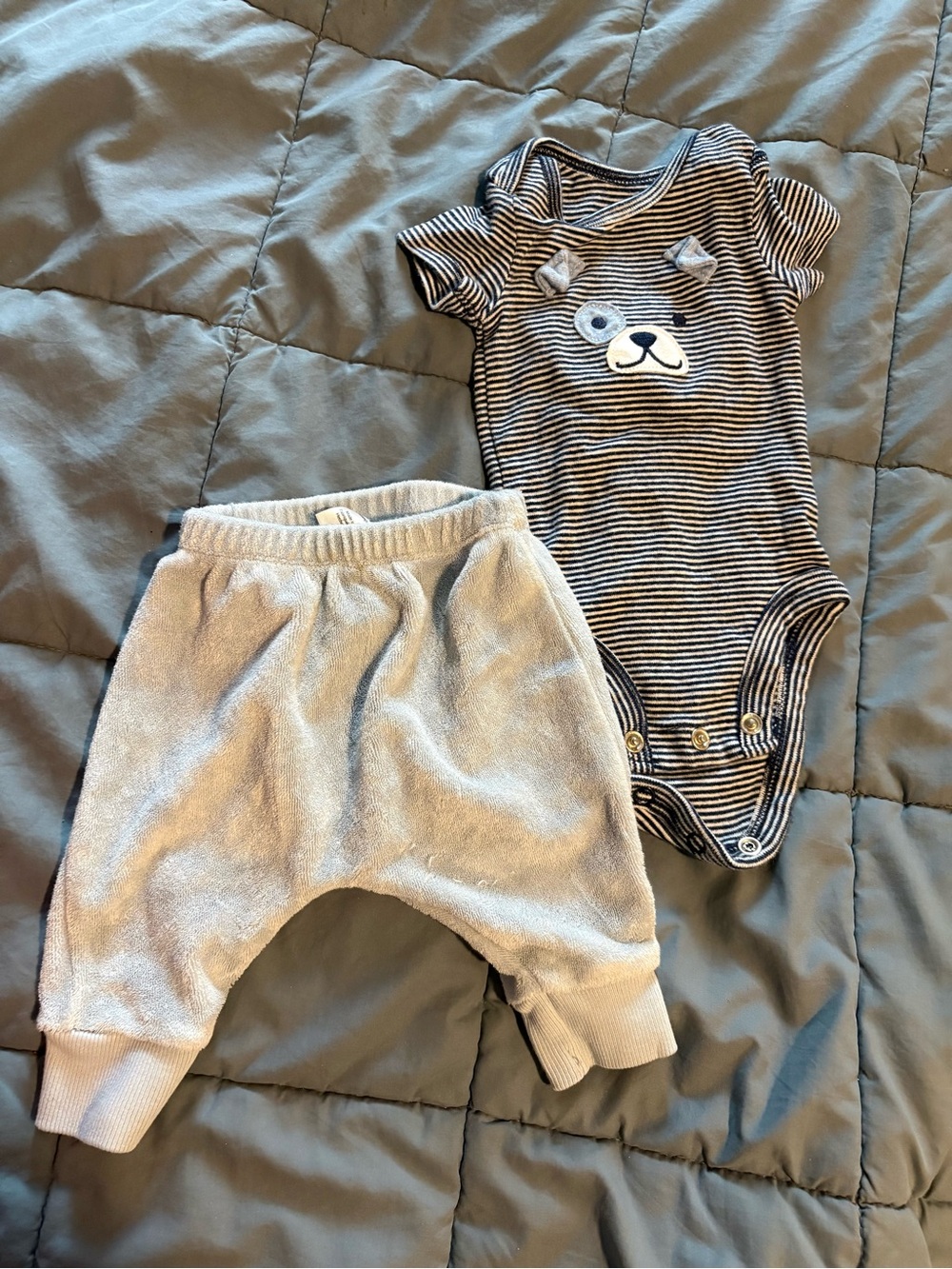Newborn dog outfit onesie and pants